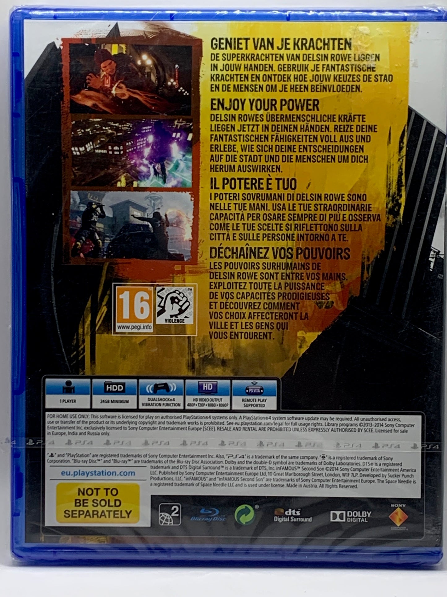 PS4 - inFAMOUS Second Son - DE NEU Sealed