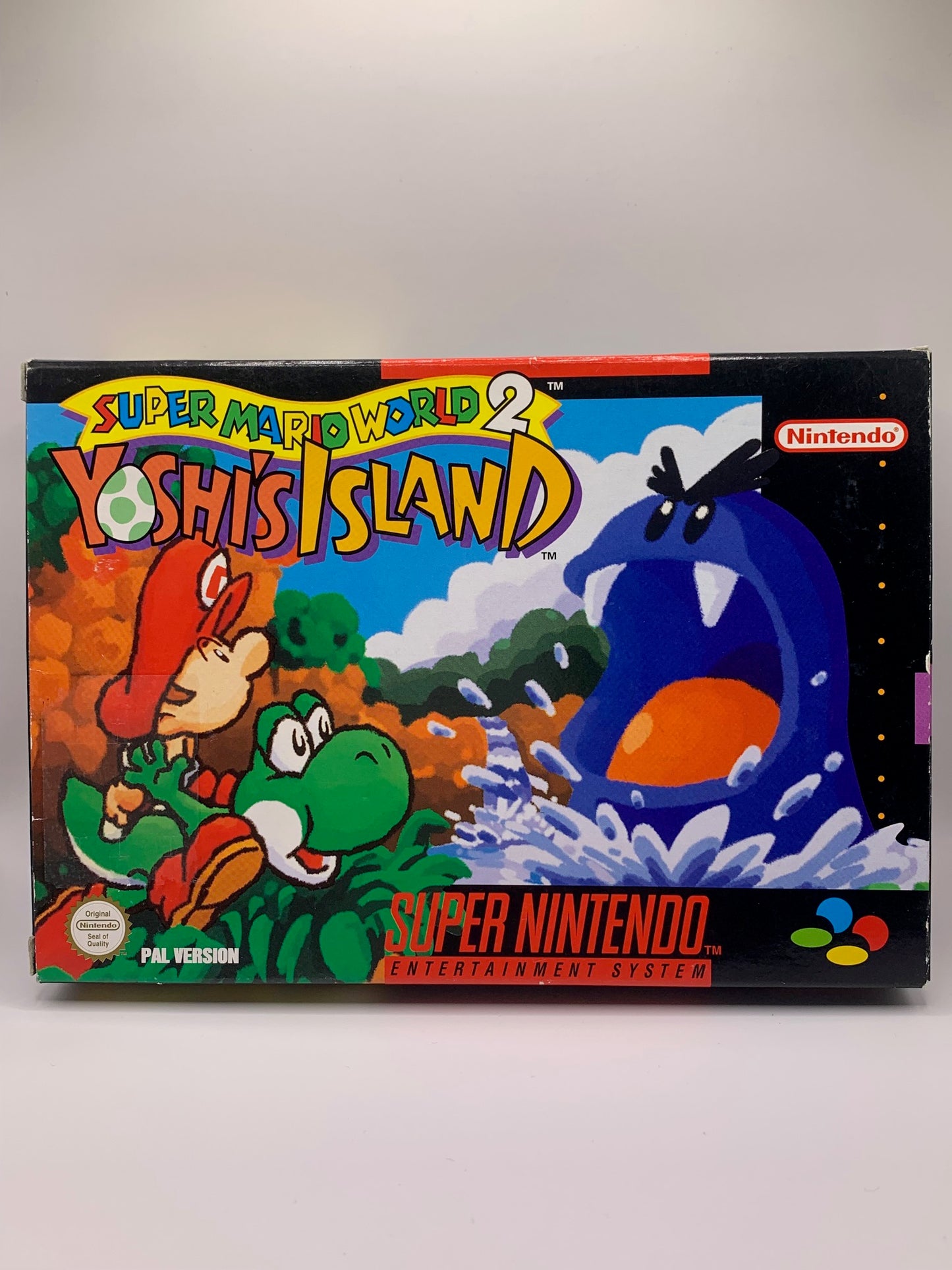 SNES - Super Mario World 2: Yoshi's Island OVP - PAL Version DE, FR