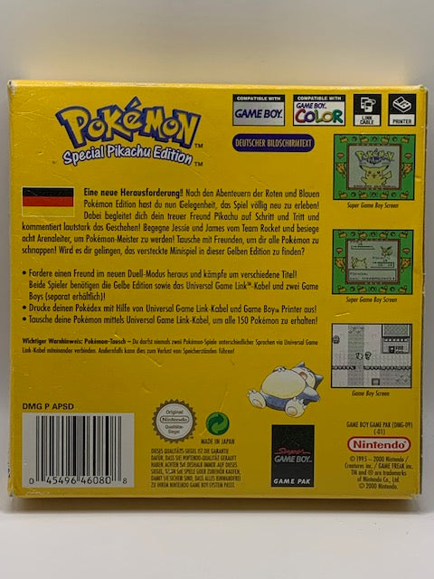 Game Boy - Pokémon Gelbe Edition OVP - DE