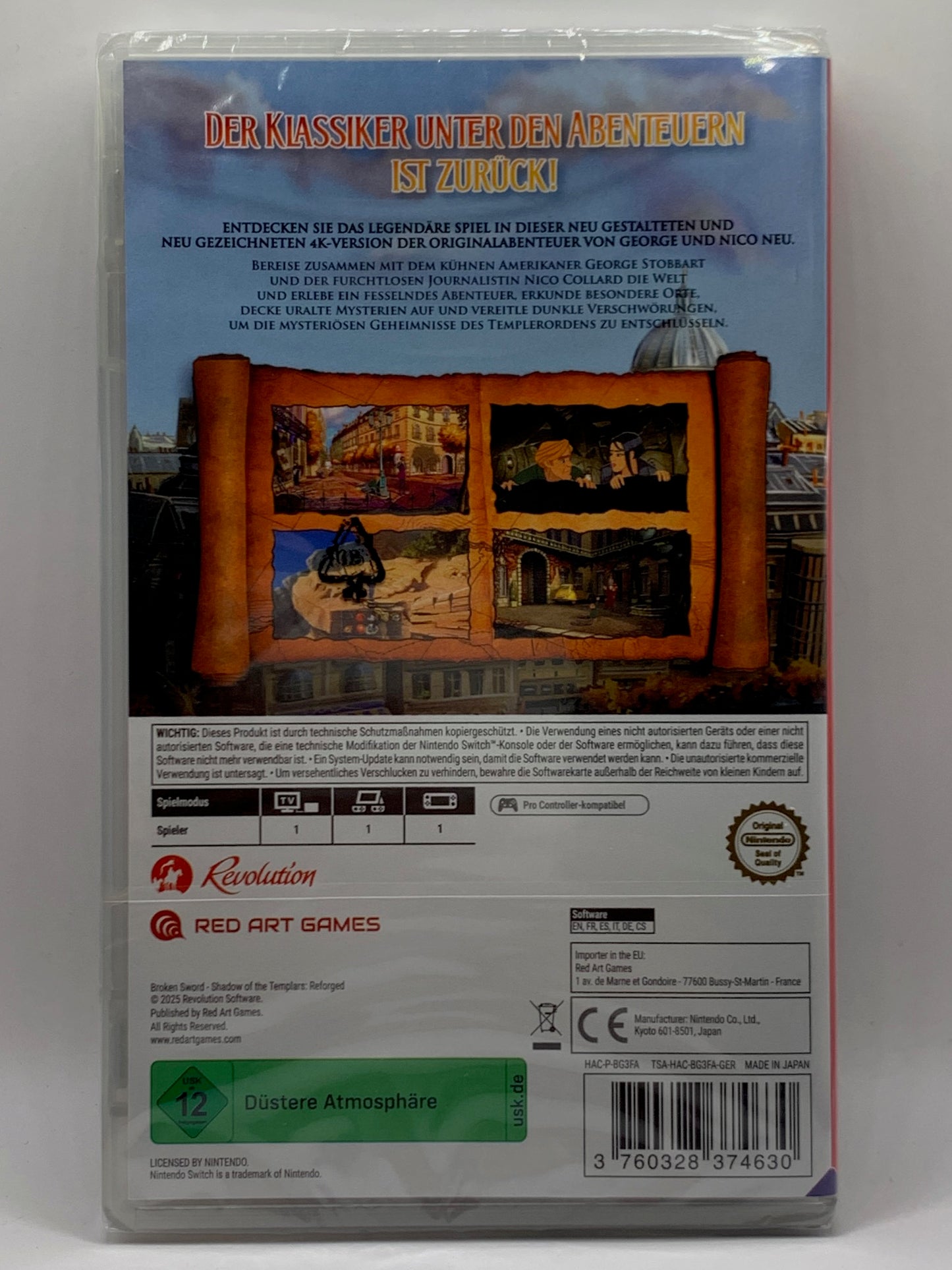 Nintendo Switch - Baphomets Fluch - Die Verschwörung der Tempelritter: Reforged - NEU Sealed - DE