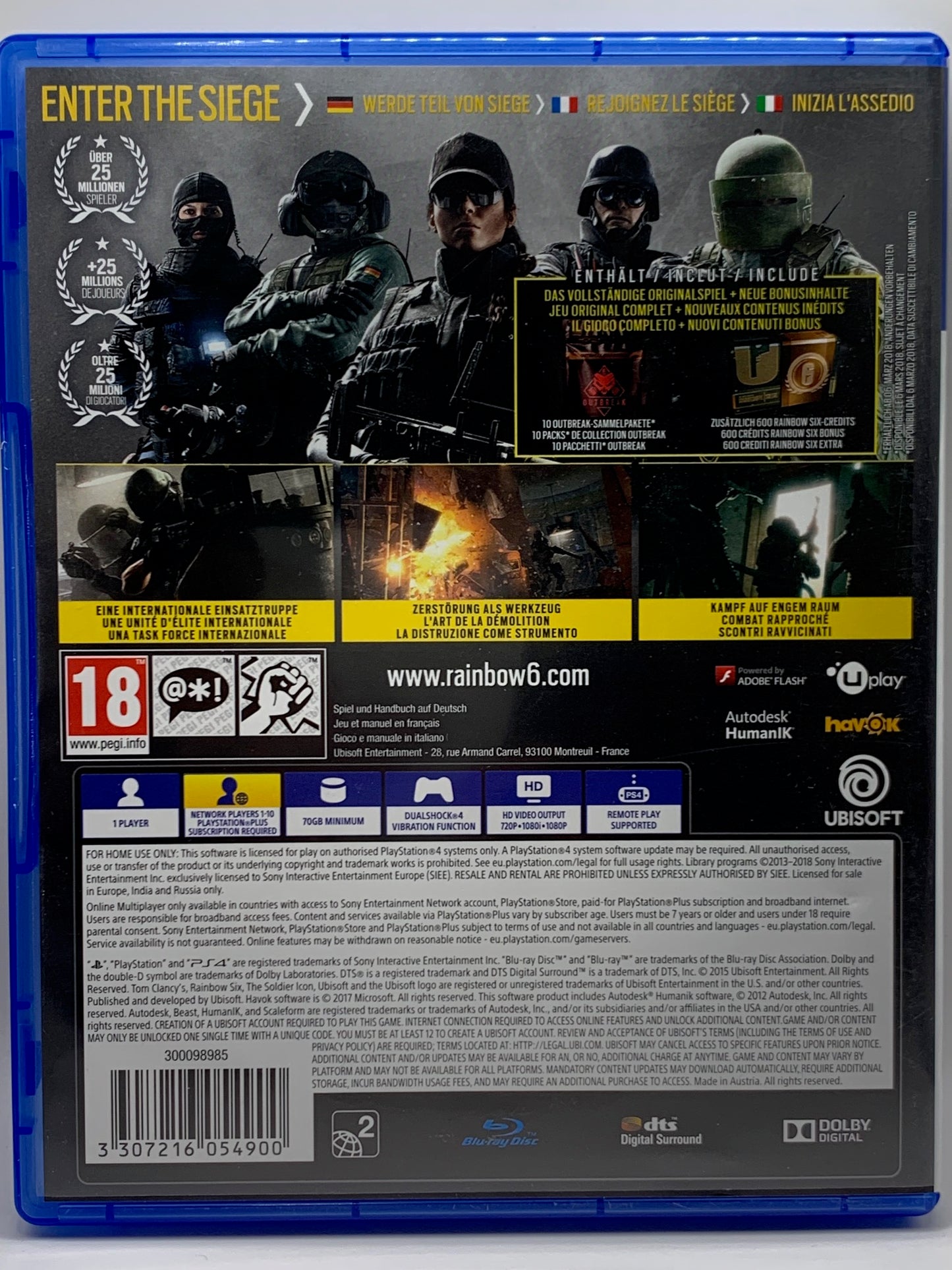 PS4 - Rainbow Six Siege: Advanced Edition - DE