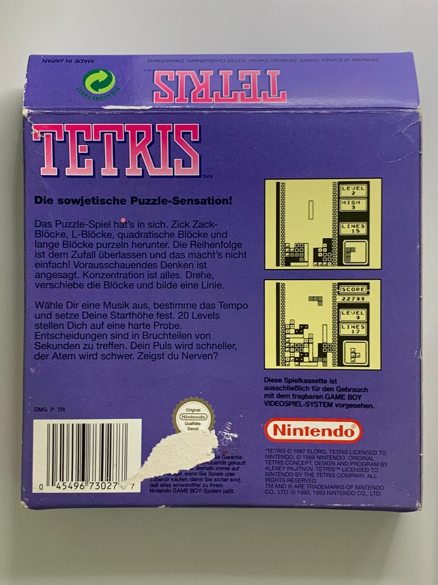 Game Boy - Tetris OVP - DE