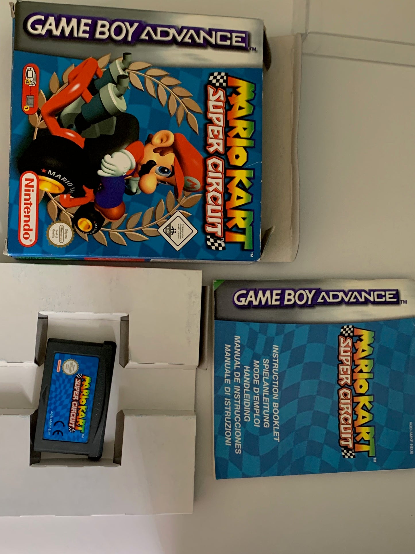 Game Boy Advance - Mario Kart Super Circuit OVP - Mehrsprachig