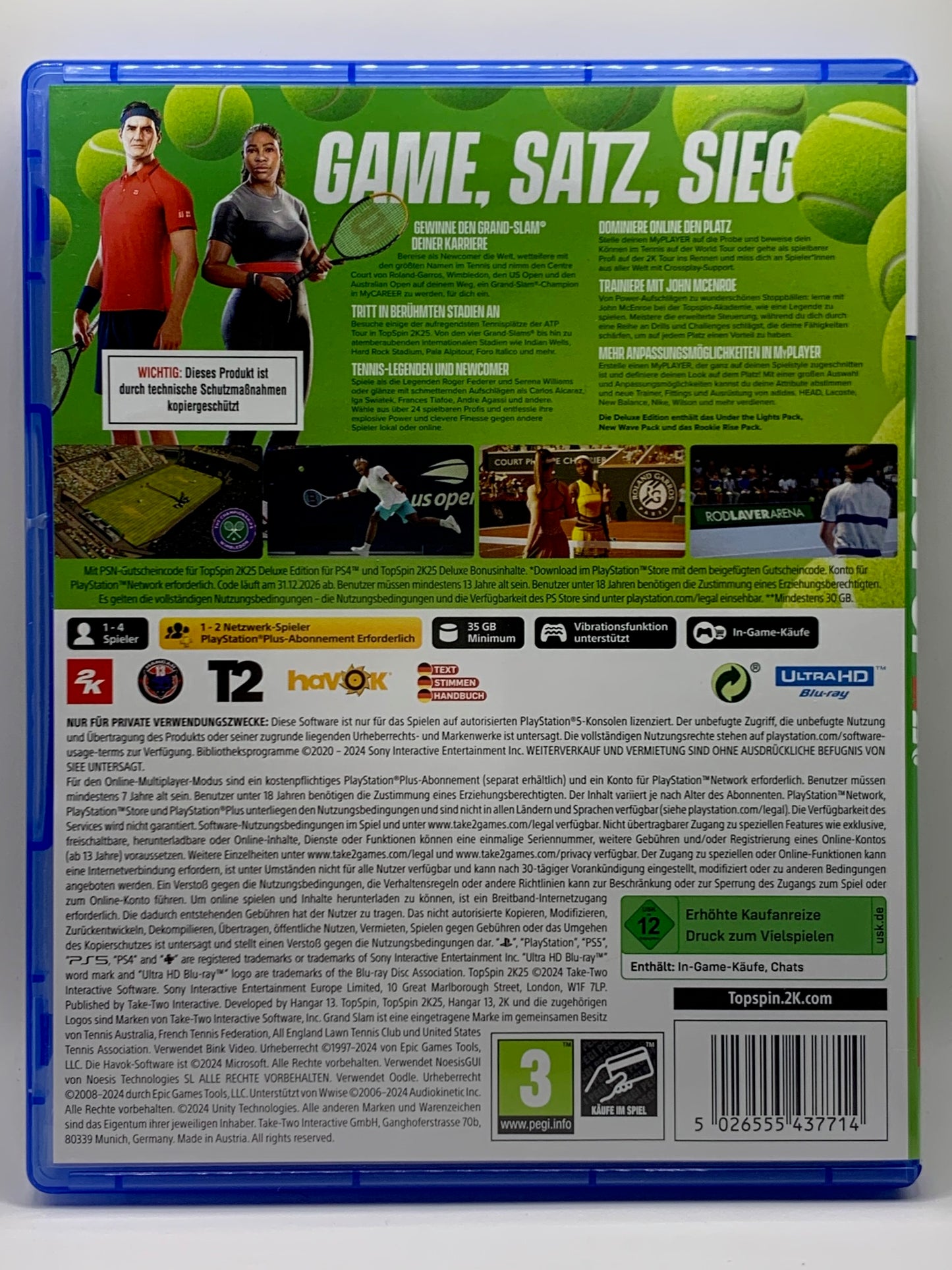 PS5 - Top Spin 2K 25 Deluxe Edition - DE