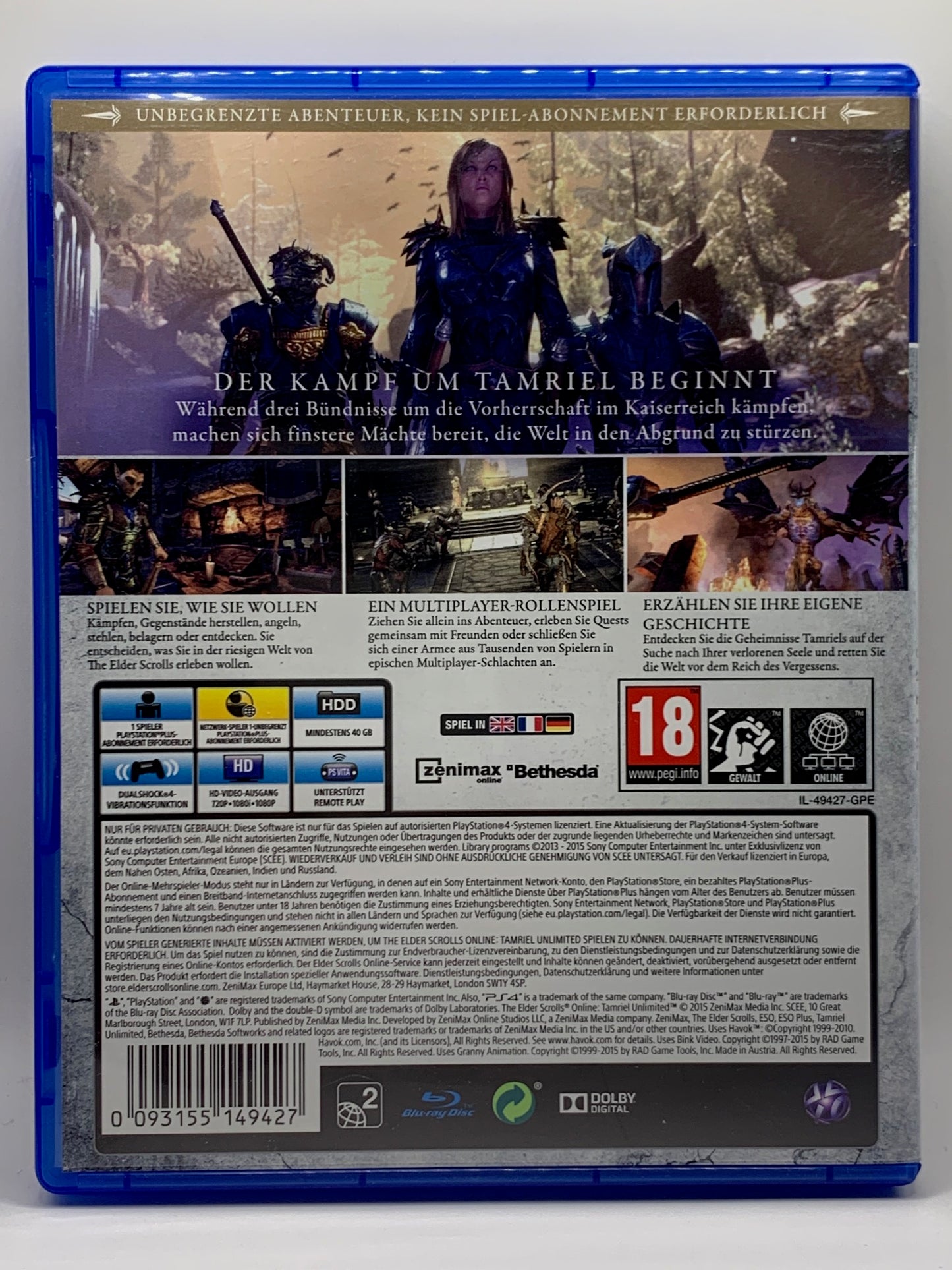 PS4 - The Elder Scrolls Online - DE