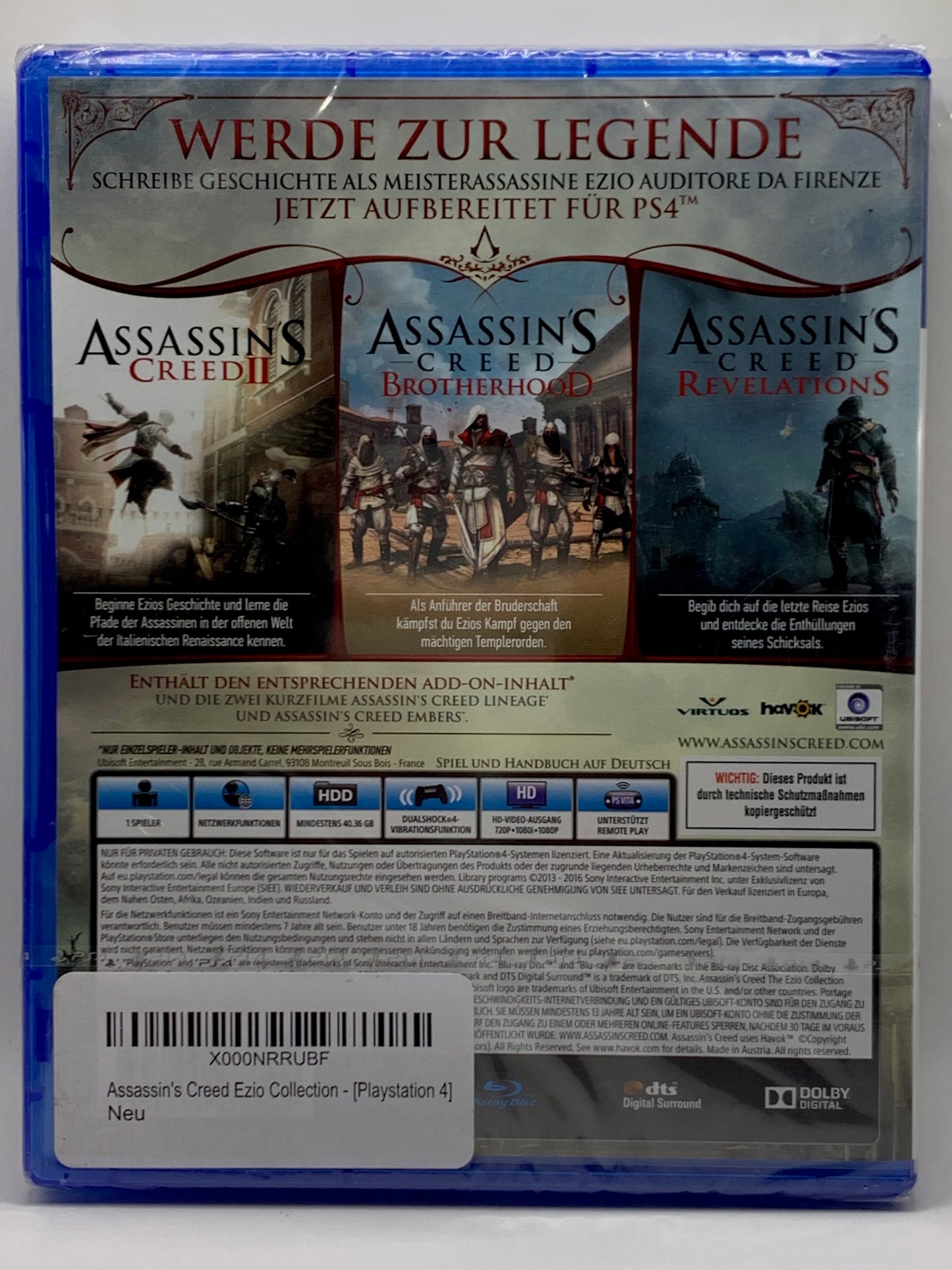 PS4 - Assassins Creed: The Ezio Collection - NEU Sealed