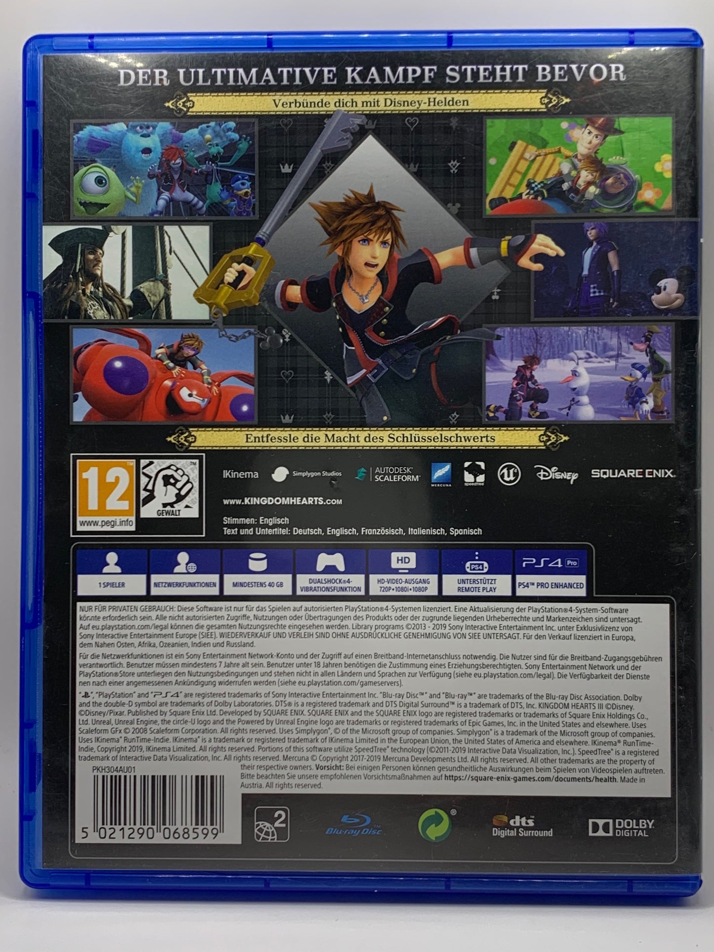 PS4 - Kingdom Hearts III - DE