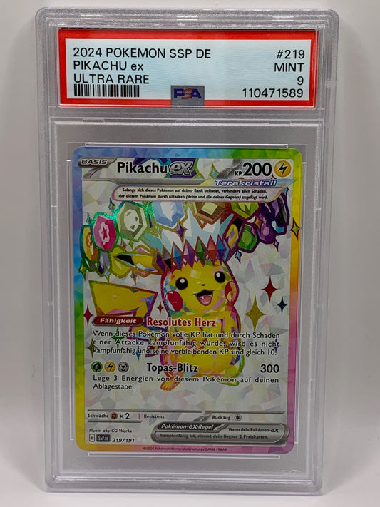 Pikachu Ex 219/191 DE - PSA MINT 9