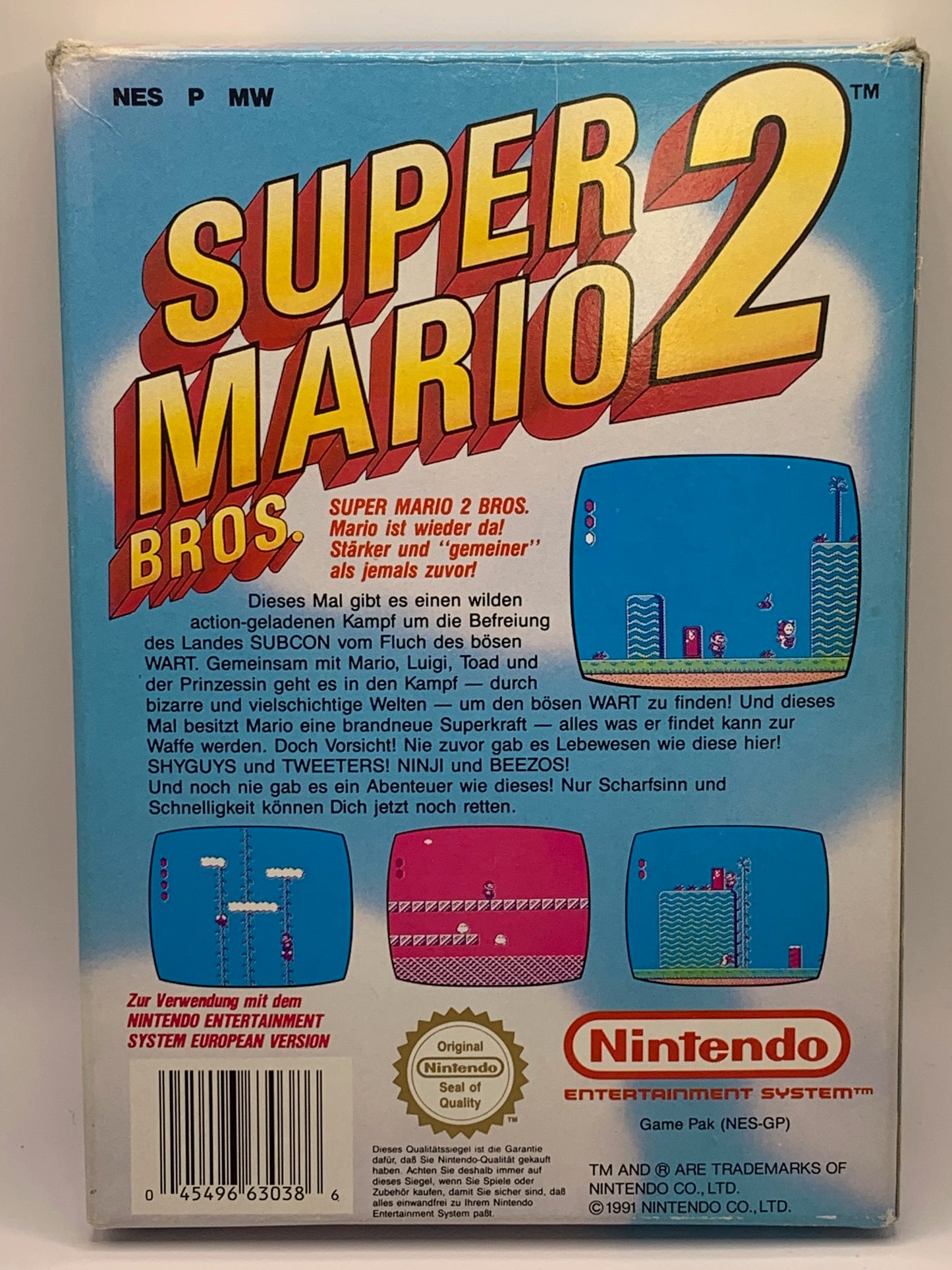 NES - Super Mario Bros. 2 OVP - DE