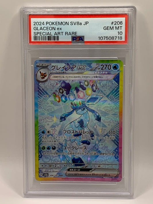 Glaceon ex 206/187 JP - PSA GEM MINT 10
