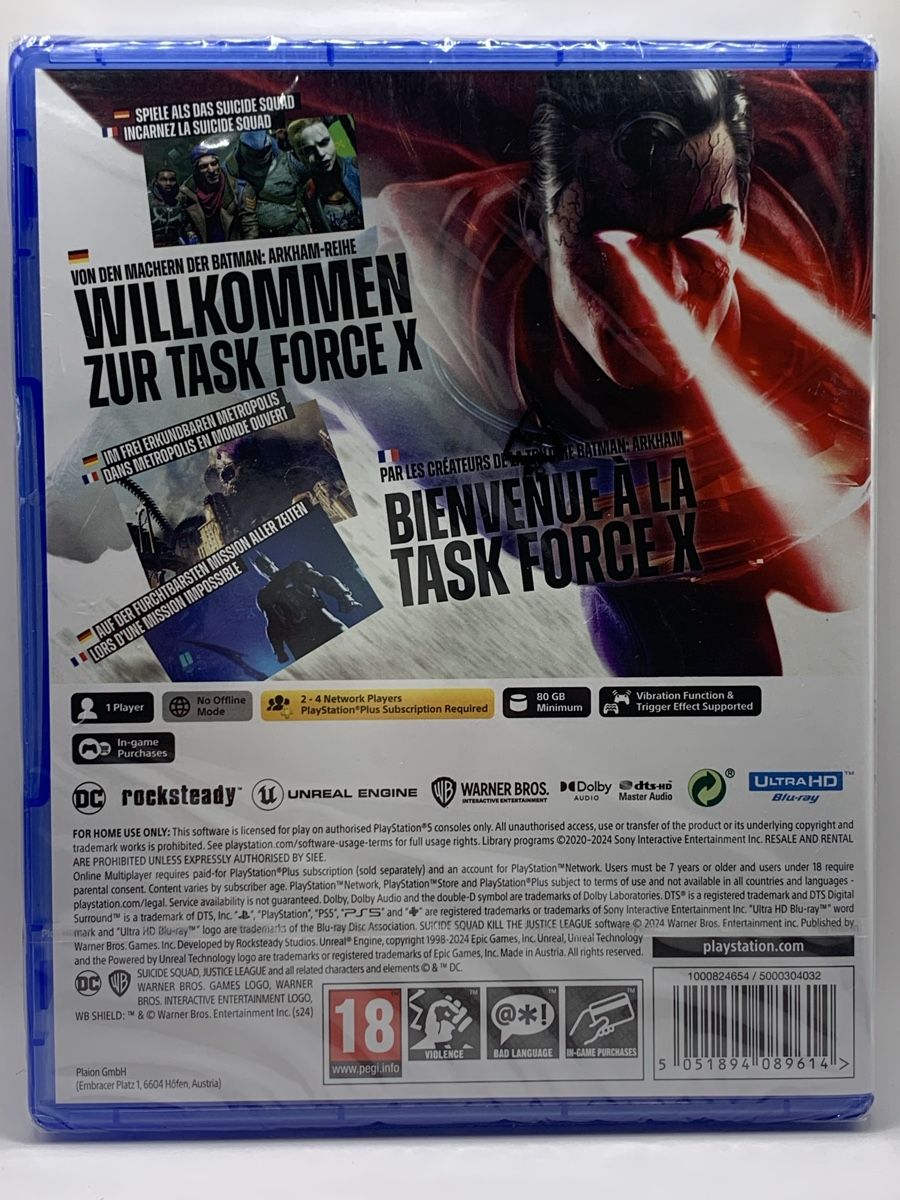 PS5 - Suicide Squad: Kill the Justice League UNCUT - NEU Sealed - DE